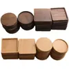 Posavasos de Madera Maciza con Grabado de Logo, Bandejas de Té de Madera Personalizadas, Portavasos, Esterillas de Té, Bandejas de Té de Madera, Posavasos Aislantes de Calor Estilo Japonés, Hecho a Medida