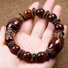 Pulseira de Ágata Natural do Tibete com Contas Dzi Três Olhos Nove Olhos Estilo Tibetano Joia Unissex Venda por Atacado para Transmissão ao Vivo