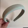 Diadema Verde Primavera con Acabado de Alta Gama, Versátil para Salir, Diadema de Esponja, Pinza para el Cabello, Accesorio para el Cabello, Estilo Nuevo