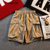 Pantalones Cargo Streetwear Japonés para Hombre 2026 Verano Nuevos Versátiles Pantalones de Cinco Puntos Pantalones Deportivos de Longitud Media Pantalones de Playa Cómodos Modernos