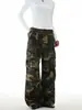 Jeans de Trabajo Camuflados Retro Funcionales de la Calle Principal Americana para Hombre, Pantalones Casuales de Pierna Ancha Recta Elegantes y Modernos