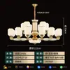 Nuevo Candelabro de Sala de Estar Estilo Chino Completamente de Cobre con Jade, Colección de Candelabros de Sala de Estar de Lujo y Elegantes para Comedor y Villa, Nuevo Modelo 2026