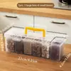 Caja de Almacenamiento de Plástico para Especias con Asa Organizador para Gabinete de Cocina Contenedor Hermético de Grado Alimenticio para Condimentos para Uso en el Hogar