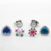 Anéis Plásticos Infantis, Anéis com Imitação de Diamante, Joias de Princesa para Meninas, Presilhas de Florzinhas, Sapatos de Cristal, Brinquedos de Faz de Conta