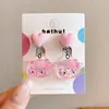 Clip de oreja de Kulomi Clip de oreja para niños Dibujo animado Sin agujeros en las orejas Pendientes anti-dolor para niñas Pendientes de niña Pequeña joyería Clip de oreja
