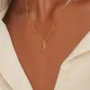 Europa y Estados Unidos venta transfronteriza exquisito collar personalizado de 26 letras moda mujer simple colgante de cobre joyería transfronteriza venta al por mayor