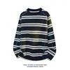 2026 HT261181 Base Branca Longa Tamanho Grande Listrada Manga Longa Camiseta M-5X HT261182-Especial P26