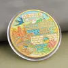 Monedas conmemorativas de ciudades, recuerdos turísticos, monedas coloridas en relieve con paisajes arquitectónicos de Beijing, Shanghái y Nanjing, monedas conmemorativas coleccionables