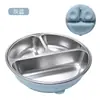 Nuevo Plato Profundo para Alimentación de Bebés de Acero Inoxidable con Característica Antiescaldado y Base de Silicona Antideslizante para Prevenir Volcamientos, Procesado de Fábrica y Personalizado