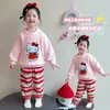 Conjunto de pijama para niña, nueva colección otoño/invierno 2026, ropa de estar gruesa de franela para niños, conjunto de dos piezas para bebé de vellón de coral