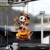 Pingente decorativo de caveira de abóbora acrílica transfronteiriça, pingente plano para espelho retrovisor de carro, festa de Halloween