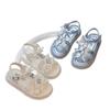 Zapatos Romanos de Suela Blanda 2025 Verano Nuevo Estilo Coreano Zapatos de Princesa con Lazo y Pedrería para Niña Sandalias de Plataforma para Niños