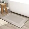 Tapete de Banheiro Absorvente de Água Cor Sólida Estilo Simples, Terra de Diatomáceas, Antiderrapante, Resistente à Sujeira, Resistente ao Desgaste, Tapete de Entrada