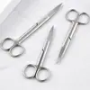 Tijeras de gasa de acero inoxidable transfronterizas, tijeras para retirar suturas médicas, tijeras quirúrgicas de disección experimental de cabeza redonda recta
