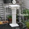 Adornos de Columna Romana Europea Casa Jardín Patio Boda Decoración Balcón Retro Maceta Exterior Base para Maceta