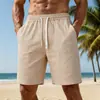 2026 Comercio Exterior Transfronterizo Europeo y Americano Amazon Nuevos Shorts de Verano para Hombre Casual Rayas Multicolor Cordón Bolsillo Cinco
