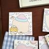 Cuaderno de notas de dibujos animados, papel de mensaje simple de alto valor de color, papel de nota no adhesiva, material de decoración de cuenta de mano de estudiante