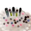 Decorações de Arte de Unha Flor de Camélia Aurora Esculpida Macia Peça 12 Galvanizado Rosa Flor de Gel Macio Gradiente Decorações de Borboleta para Unhas