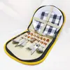 Bolsa Colorida Lavável de Papel Kraft para Guardar Talheres, Bolsa de Papel Kraft Amassado para Talheres Ocidentais, Bolsa para Guardar Faca, Garfo e Colher