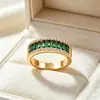 Anillo de Shein más vendido para mujer, elegante joya de dama noble verde, accesorio de moda para vestidos de noche y banquetes