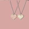 Collar de novia para mujer, dos personas, mosaico, corazón, dulce Mori, corazón de niña, rosa, lindo collar de amor, combina con todo