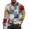 Comercio exterior transfronterizo nuevo moda casual callejera para hombre outdoor camiseta de manga larga con estampado 3D integral