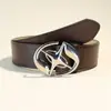 Novo Estilo Ins Retro Fivela Lisa Simples Moda Cinto Logo Fivela de Metal Cinto para Mulheres