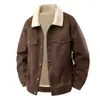 Estilo Caliente Otoño e Invierno 2025 Chaqueta de Terciopelo Mejorada con Solapa para Hombres de Mediana Edad, Casual de Negocios, Estilo Traje para Hombres de Mediana Edad y Jóvenes