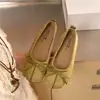 Bailarinas Estilo Hada Francés Verano 2026 Nuevas Llegadas Lazo Boca Baja Versátiles Suela Plana Retro Slip-on