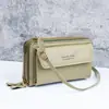 Bolso Bandolera Nuevo para Mujer Estilo Coreano Moda Verano Bolso de Hombro Versátil Gran Capacidad Doble Cremallera Bolso para Teléfono Móvil Mujer Venta al por Mayor
