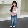 Jeans YOJIA para Niñas 2026 Otoño Nuevos Pantalones para Niños Mayores, Pierna Ancha Versátiles de Otoño Largos de Moda