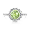 Anillo Redondo de Princesa Más Vendido en Xiaohongshu para Mujeres, Anillo de Corte Fuegos Artificiales de Diamante de Alto Carbono Súper Brillante, Dropshipping en Vivo de Tiktok