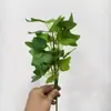Planta Artificial de Parede com 5 Ramos, Pequeno Ramo com 7 Folhas de Plantas Verdes, Folhas de Jiboia, Decoração de Parede Interna, Plantas Verdes Artificiais