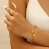Pendientes, Collar, Pulsera y Anillo de Cuatro Piezas, Set de Joyería Personalizada para Mujer, Tendencia Retro Hip-Hop Transfronteriza Europea y Americana, Cabeza de León