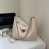 Bolsa Cruzada Casual Simples Estilo Bolinho Cor Sólida Nova para Mulheres Trabalho Deslocamento Grande Capacidade Bolsa de Ombro Comércio Exterior Transfronteiriço