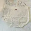 Roupas íntimas femininas frescas estilo coreano, algodão de Xinjiang grau A, 10A antibacteriano, entrepernas estendido, 100% algodão, respirável, cintura média, que abraça o quadril, calcinhas para adolescentes