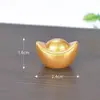 Abundante riqueza, Paisaje en miniatura DIY, Accesorios dorados de Año Nuevo, Decoraciones de árbol de dinero con forma de lingote, Adornos en miniatura