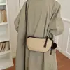 Bolso para el antebrazo de bloques de color para mujer, nueva colección otoño 2026, bolso tipo empanada de alta gama, bolso versátil de hombro cruzado de color bloqueado retro de nicho
