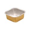 Caja de Almuerzo Desechable de Papel de Aluminio para Barbacoa, Color Dorado, Sin Arrugas, Cuadrada, Engrosada, con Tapa, Adecuada para Llama Abierta, Caja de Papel de Aluminio para Embalaje para Llevar