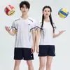 Traje de Uniforme de Voleibol para Hombres y Mujeres, Ropa Deportiva de Voleibol de Manga Corta, Uniforme Profesional Transpirable de Secado Rápido para Equipo de Partido de Voleibol con Estampado y Número
