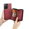 Adecuado para Samsung S21 Ultra Bolsa Magnética con Cremallera Dividida Carcasa Trasera para Teléfono Móvil Porta Tarjetas Tipo Cartera Flip Funda Protectora S21