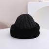 Gorro de malha infantil outono e inverno rosto mostrando pequenos chapéus peludos protetores de orelha quentes pele grande cabeça chapéu de pescador maré