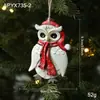 Resina Transfronteriza Búho Colgante Pieza de Pájaro Pequeño Retro Colorido Decoración de Árbol de Navidad Adorno Colgante Pieza de Colgar Prop para Arreglo