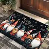 Alfombra de Navidad, felpudo para puerta de entrada, decoración de interior, envío transfronterizo, absorbente de agua, alfombrilla antideslizante de terciopelo de cristal, alfombrilla para pies