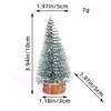 Decoraciones Navideñas Bañadas en Cedro Blanco Mini Árbol de Navidad Adornos de Escritorio de Aguja de Pino Árbol Pequeño Venta al por Mayor Pastoral