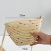 Bolso de Paja Bolso Cubo Bolso Cruzado al Hombro Popular de Verano Casual Playa Cuerda de Algodón Pequeño Bolso de Moda Popular en Internet Bolso de Hombro
