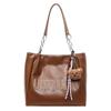 Bolsa Tote Fashion Versão Coreana Retrô Casual Versátil Bolsa de Ombro Grande Capacidade Moda Casual Temperamento Bolsa Tote para o Dia a Dia