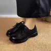 Outono 2026 Novo Retro Baixo Couro Genuíno Cadarço Sapatilhas Femininas Sola Macia Cabedal Macio Salto Baixo Confortável Leve Moda Sapatos