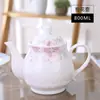 Tetera de Cerámica Olla Individual Gran Capacidad Hogareña Hueso de China 1-2 Litros Para Hacer Té Resistente a Altas Temperaturas Hervidor de Agua Fría con Filtro Envío Gratis