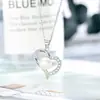 Collar con Forma de Corazón Europeo y Americano Plata de Ley 925 Colgante de Perla con Forma de Corazón para Mujer Accesorios de Plata Elementos Transfronterizos Oro Rosa